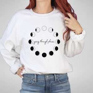 Moon Phase Shirt Moon Sweatshirt Moon Phases Sweatshirt Moon Sweatshirt Moon Phases Astrology Sweatshirt Moon And Stars Sweatshirt