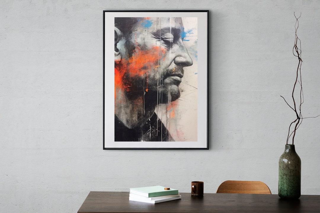 Printable Portrait Man Art, Painting Man Art , Exclusive Art ...