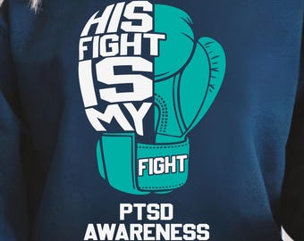 Sein Kampf ist mein Kampf SVG (Digital Download), Boxhandschuh, PTBS Bewusstsein