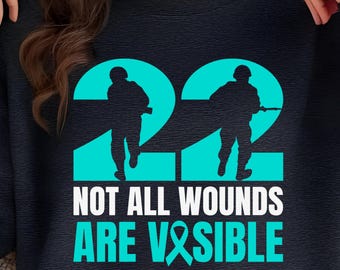 PTSD nicht alle Wunden sind sichtbar (digitaler Download) veteranes Bewusstsein, SVG, PNG