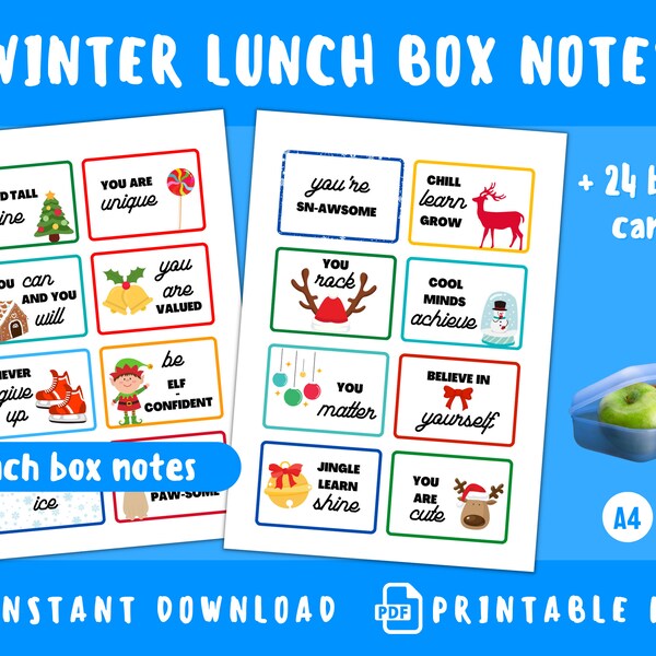 Lunch Box Notes Card Etsy