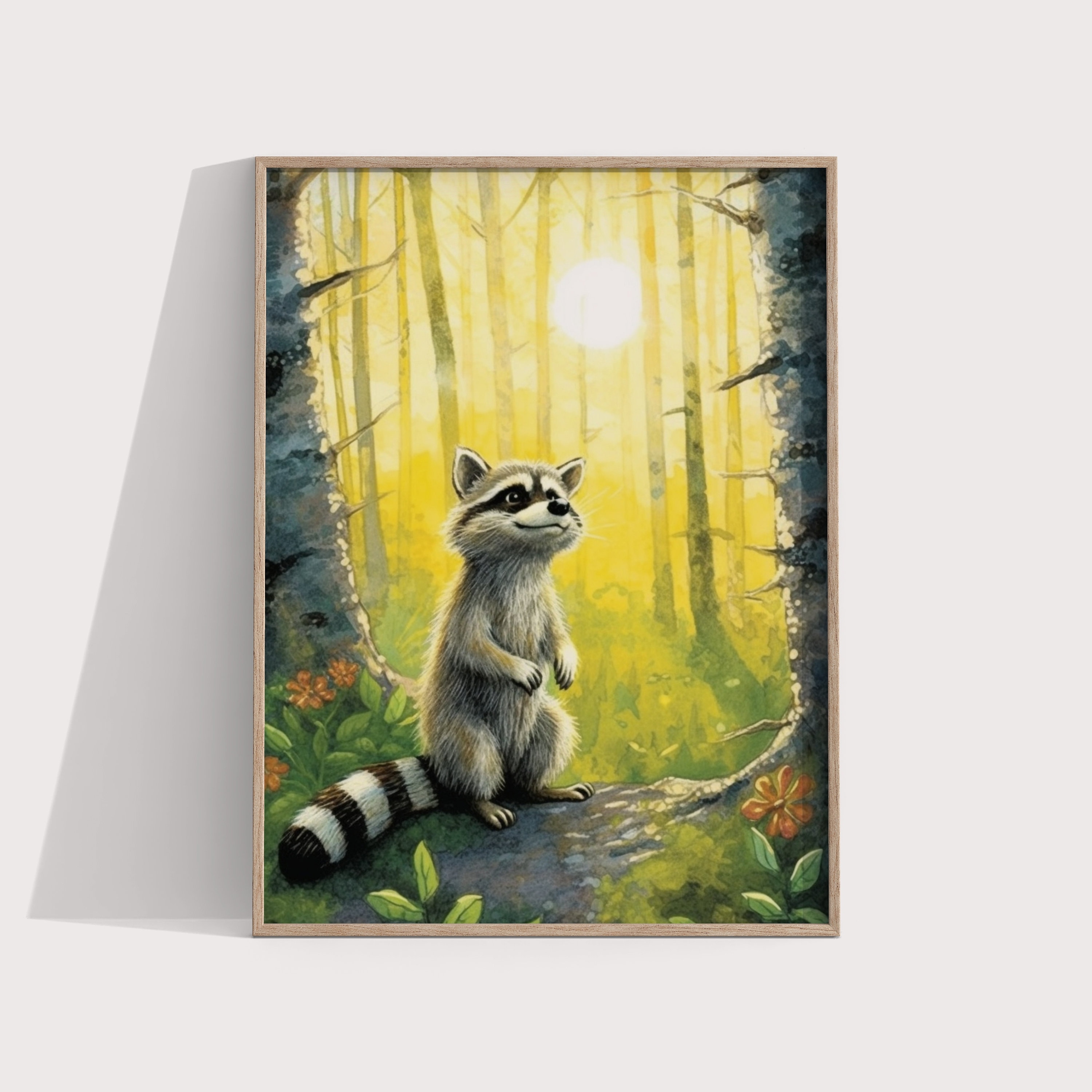Adorable Racoon Poster - Etsy