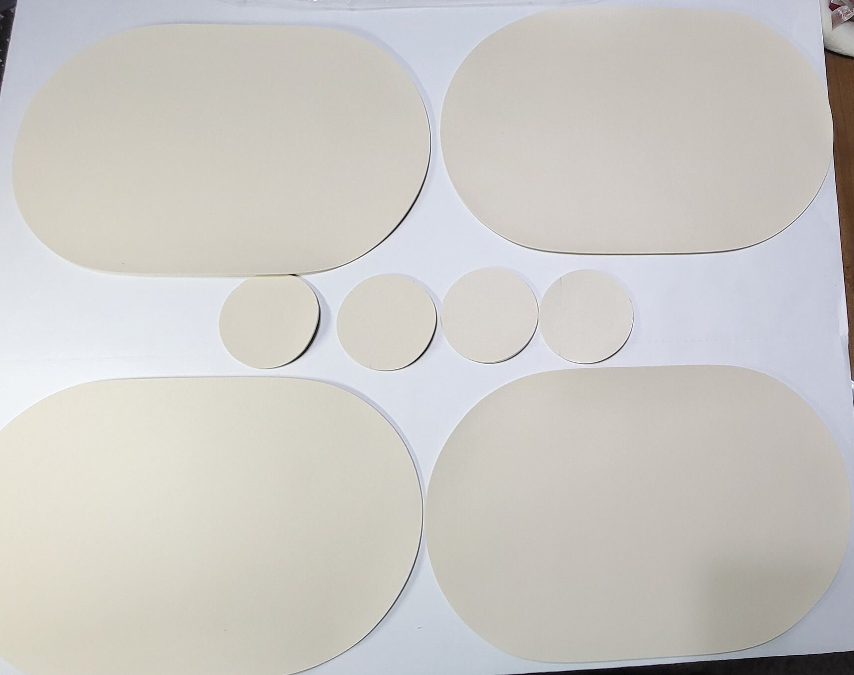 Vintage Woolworth Vinyl Oval Placemats Coasters 8 Piece Set Christmas