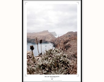 Madeira Coastal Print | Sea of Tranquility | Japanese Paper Wall Art