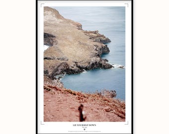 Madeira Cliff Coast Print | Aerial Coastal Wall Art | Ponta de São Lourenço Headland Poster
