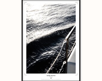 Make Waves Sailing Print | Atlantic Ocean Bow Photography Poster (Japanese Paper)