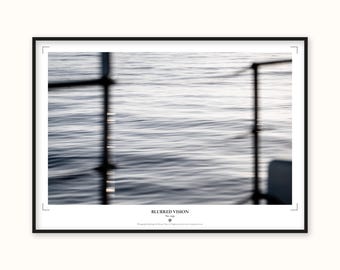 Abstract Ocean Print | Blurred Vision | Japanese Paper Wall Art (Madeira Series)