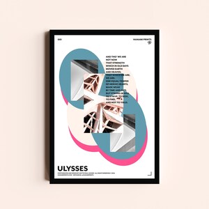 ULYSSES | Modern Architecture Poster | Ulysses Art Print with Poem | Graphic Wall Decor | Large Abstract Print on Japanese Paper