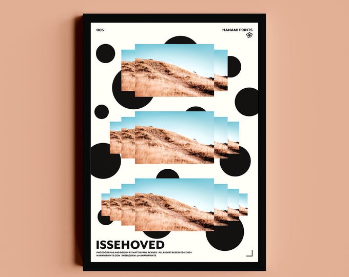 ISSEHOVED | Nature Poster | Modern Landscape Print | Graphic Nature Photography Wall Art | Danish Decor | Denmark Landscape | Japanese Paper
