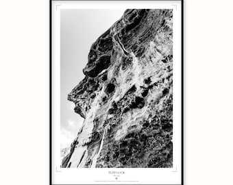 Madeira Tuff Rock Print | Volcanic Texture Wall Art | Abstract Geology Poster (Japanese Paper)