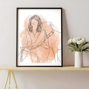 Custom Line Drawing, Custom Minimalist Drawing, Portrait Of A Couple, Couple Drawing From Photo In My Style, Valentine'S Day Gift image 6