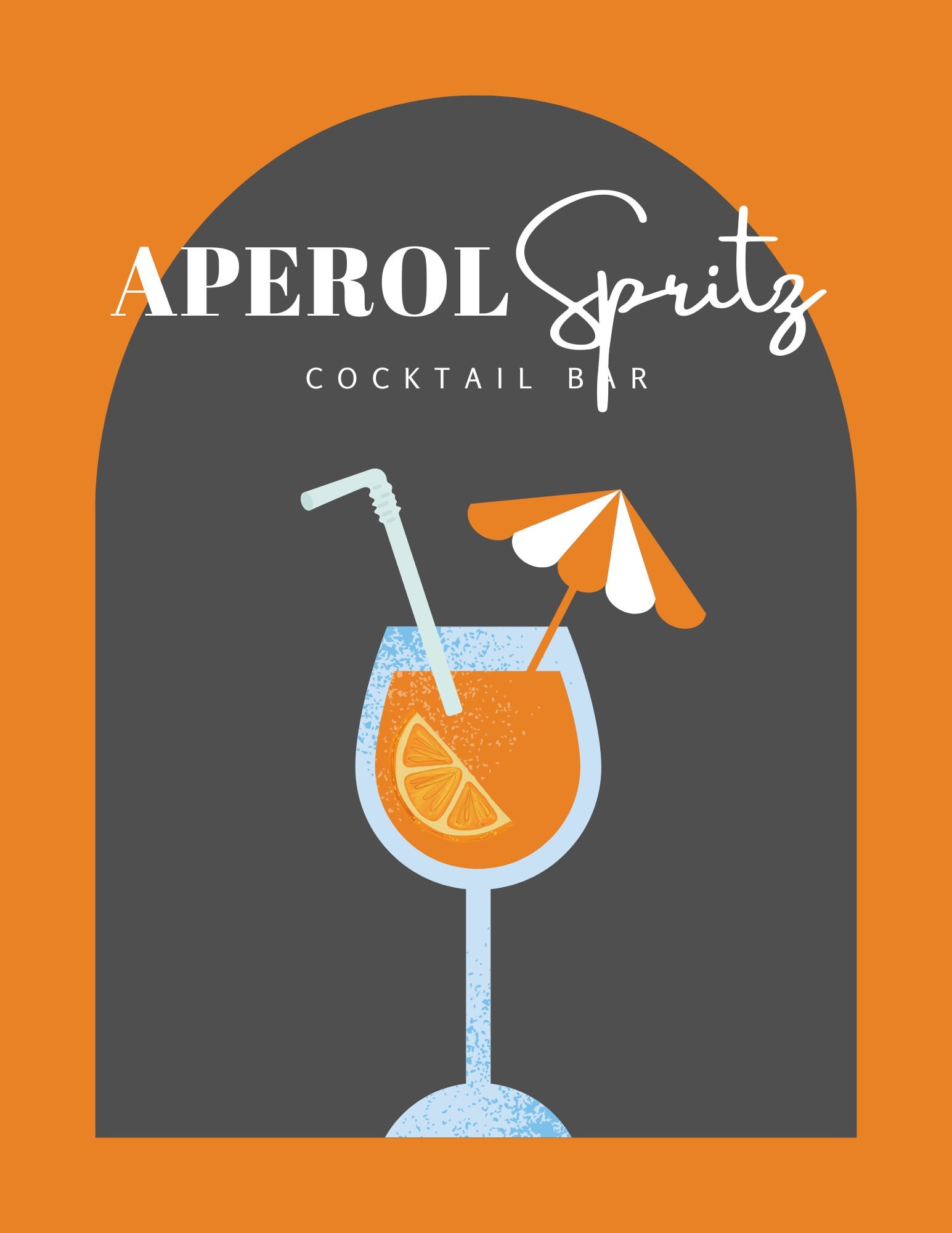 Aperol Spritz Wall Art, Cocktail, Alcohol Wall Art, Modern Wall Art