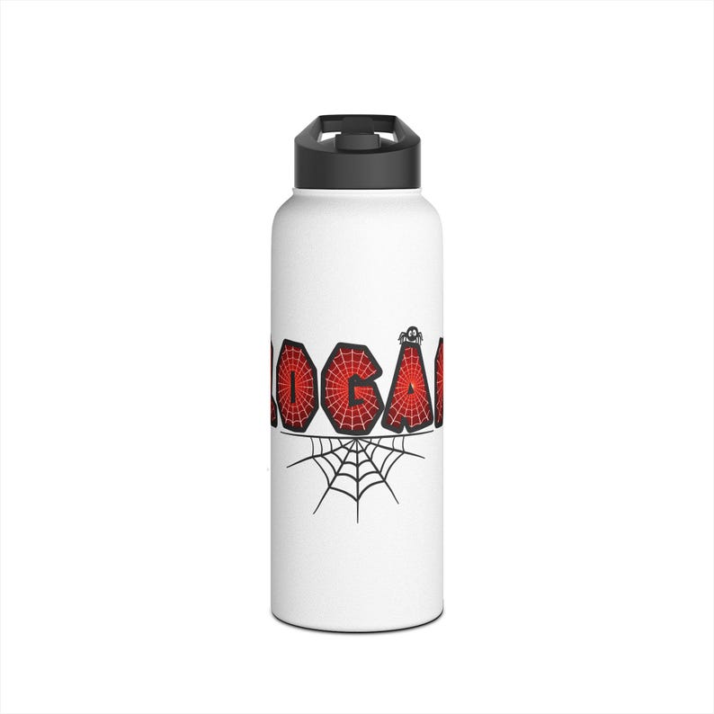 Spider-Man Personalized Water Bottle Laser Engraved Logan Tumbler Gift for Kids image 11