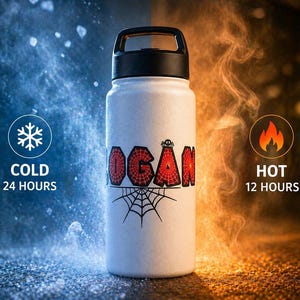 Spider-Man Personalized Water Bottle Laser Engraved Logan Tumbler Gift for Kids image 5