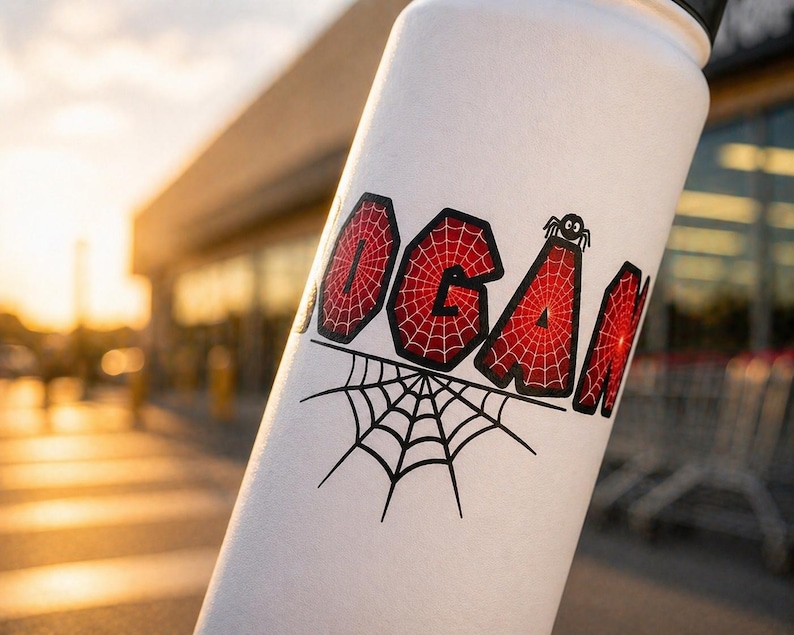 Spider-Man Personalized Water Bottle Laser Engraved Logan Tumbler Gift for Kids image 4