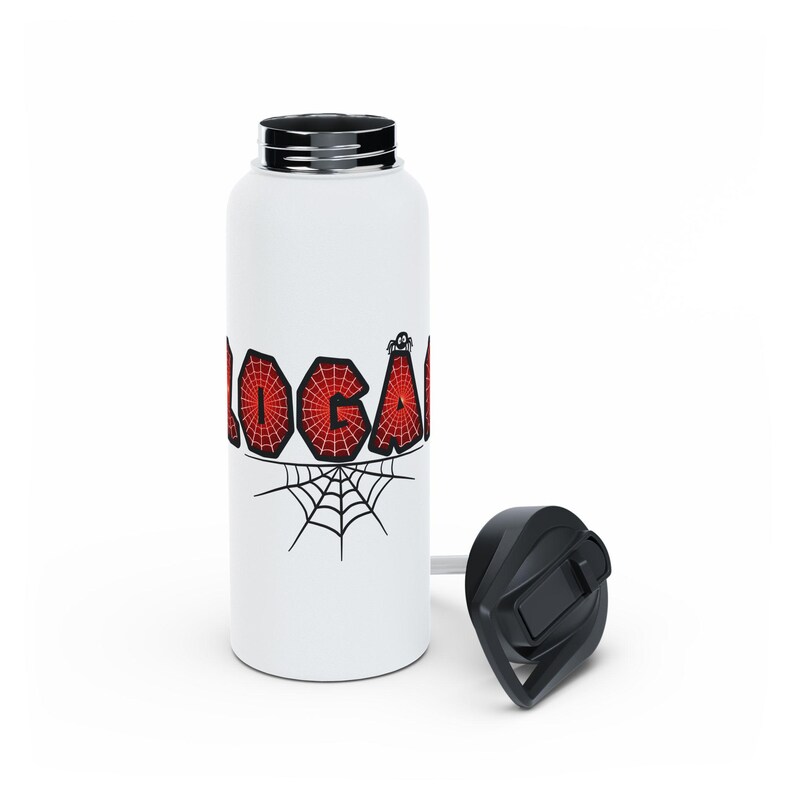 Spider-Man Personalized Water Bottle Laser Engraved Logan Tumbler Gift for Kids image 14