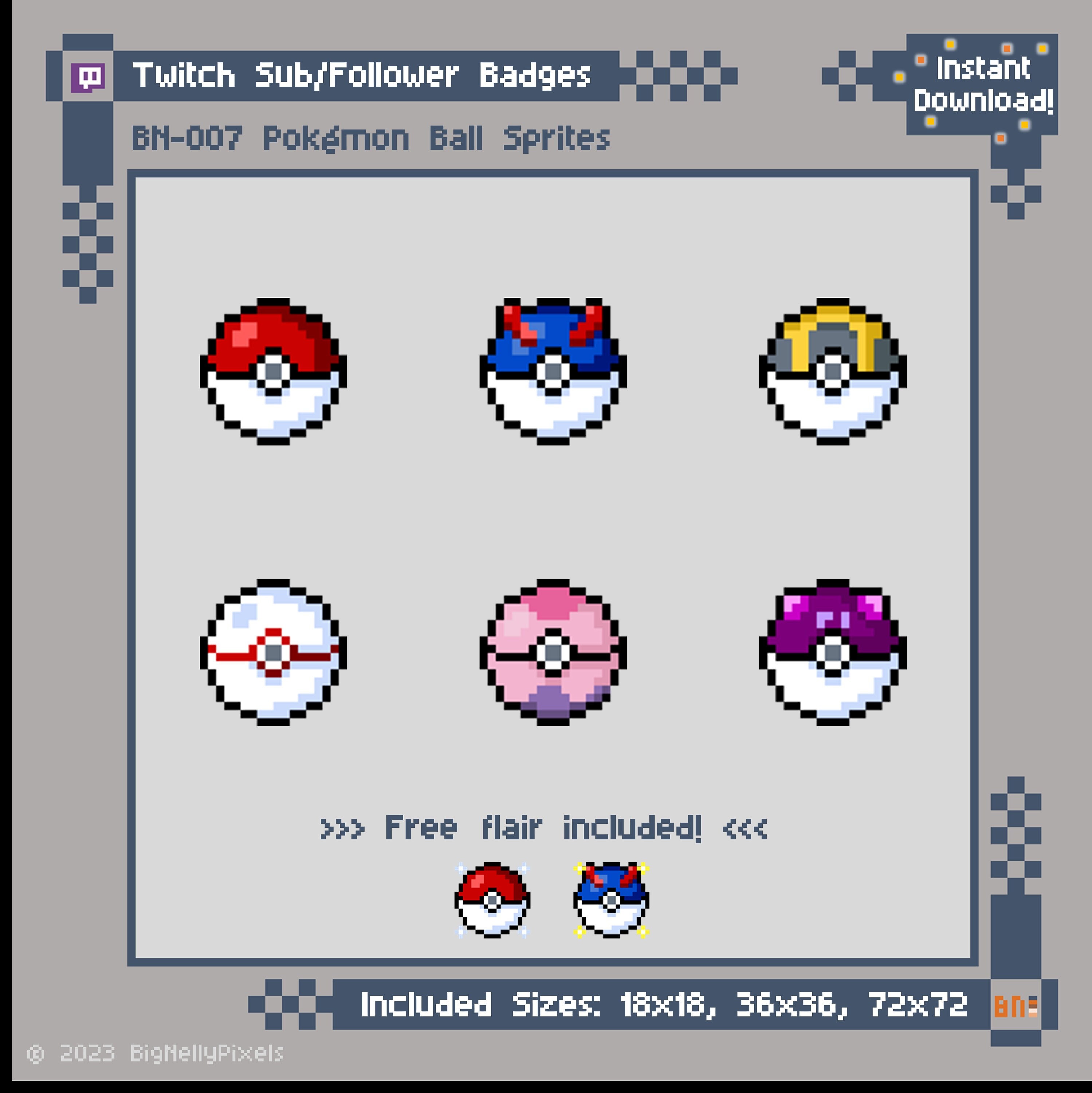 Pokeball Sprite White - Grid Paint