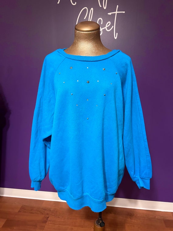 Vintage 70s Eber Etc Blue Star Sweatshirt