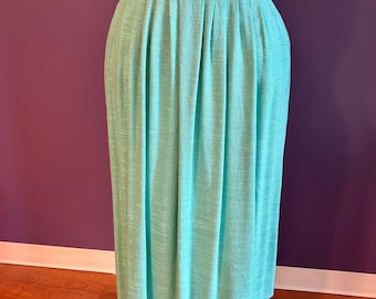 Vintage 80s Adam & Yves Teal Skirt with Pockets