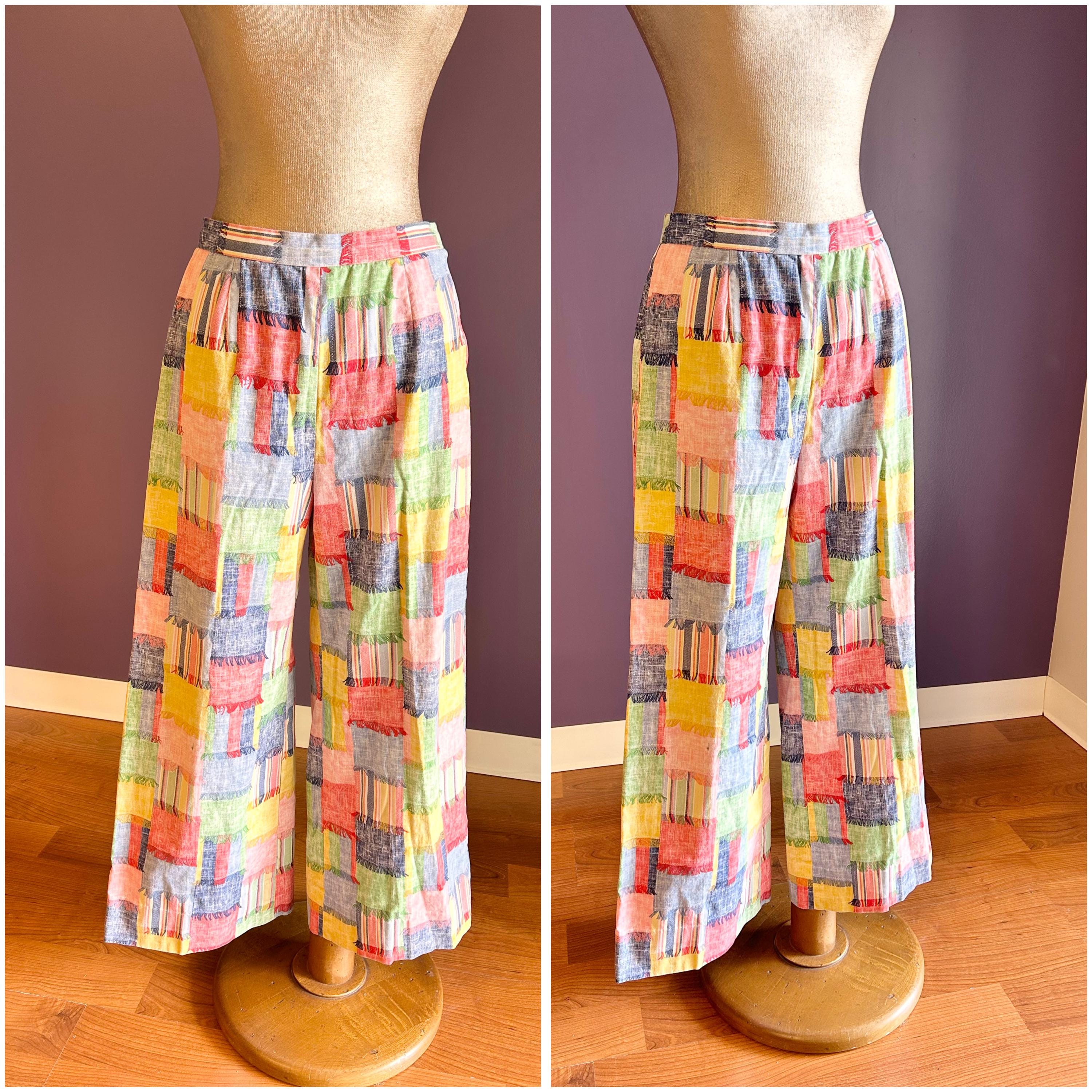Vintage 70s Patchwork Pants - Etsy Canada