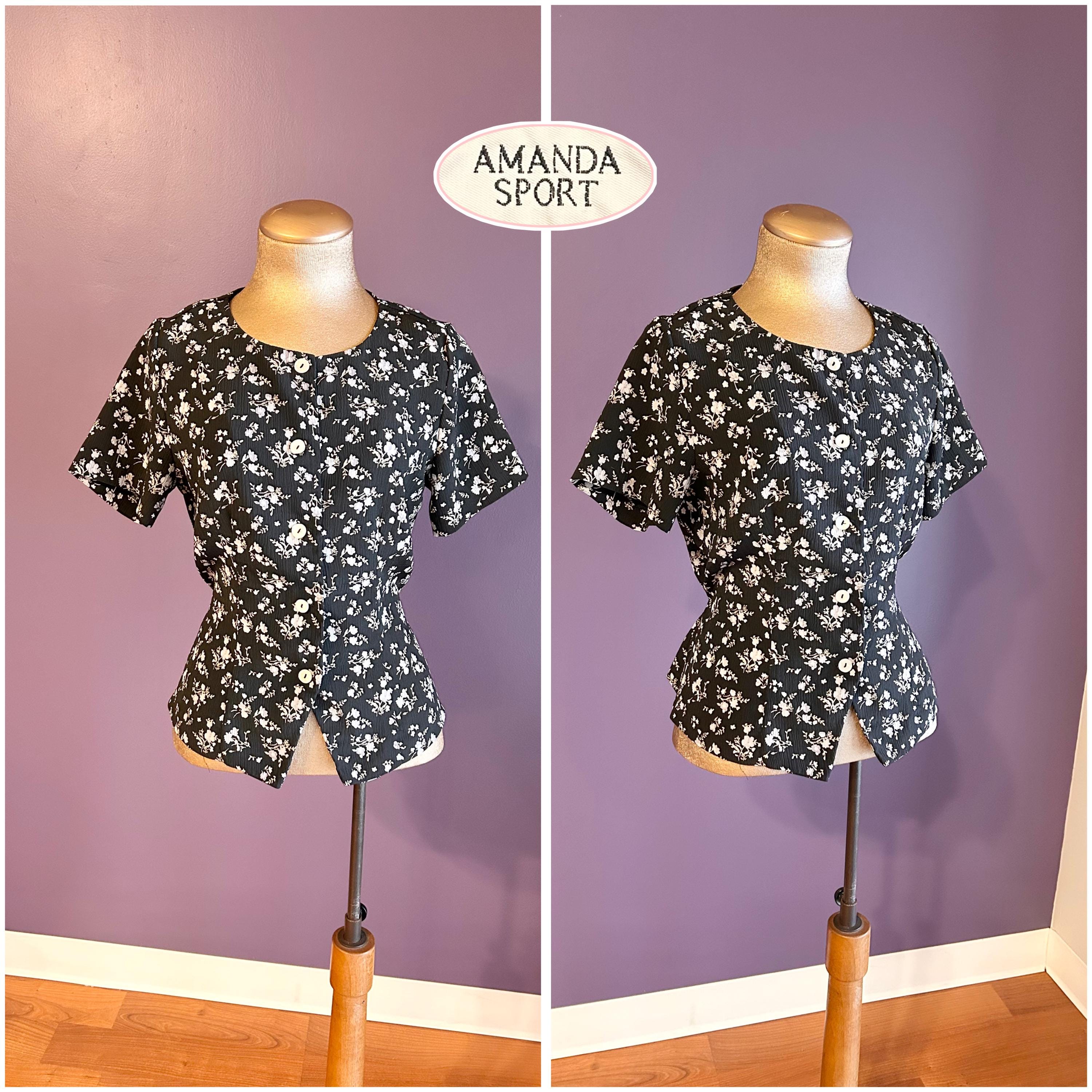 90s Floral Blouse - Etsy
