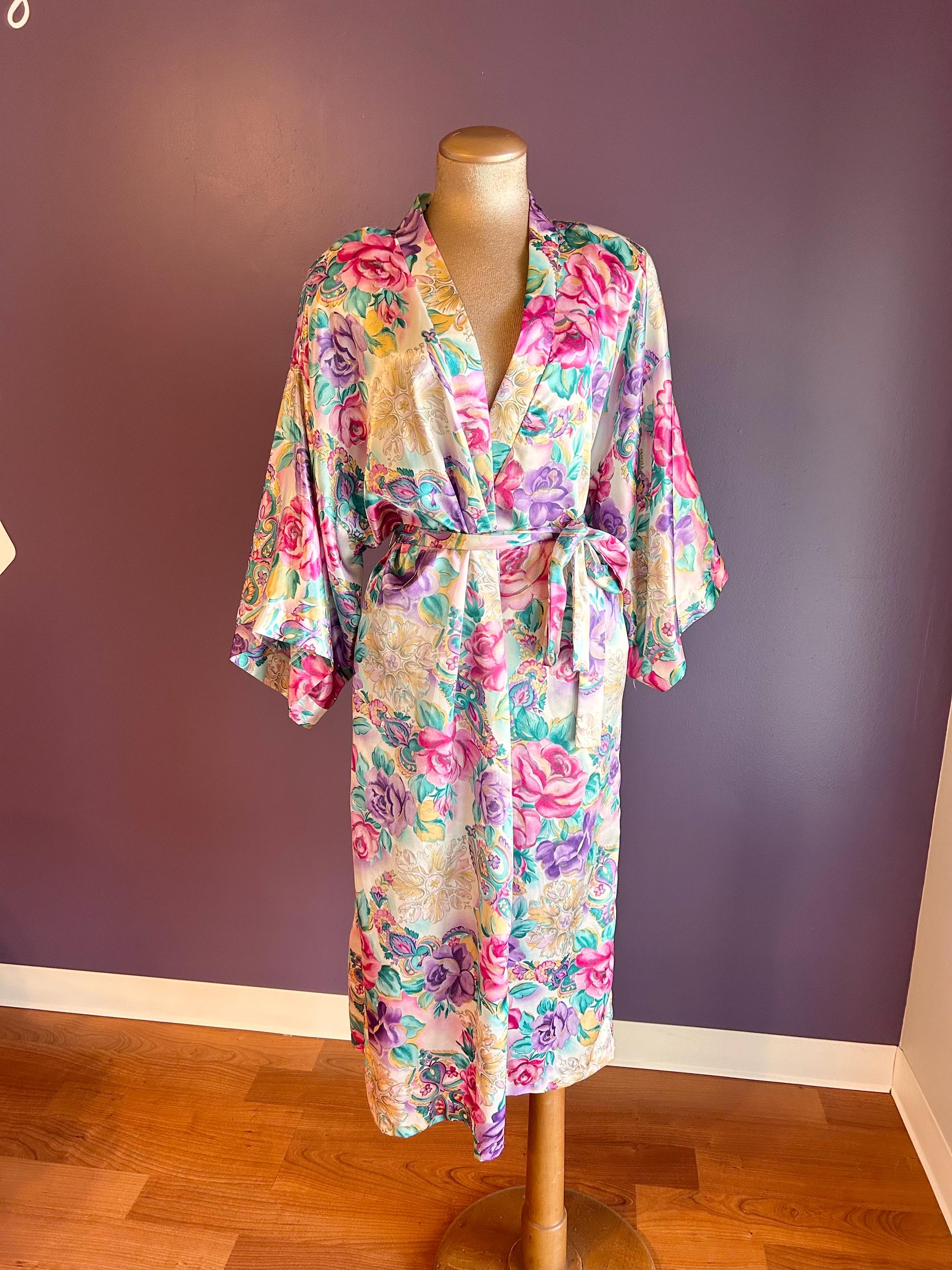 Bath Robes Adonna Sleepwear Robe VTG Adonna Womens LONG Robe SIZE