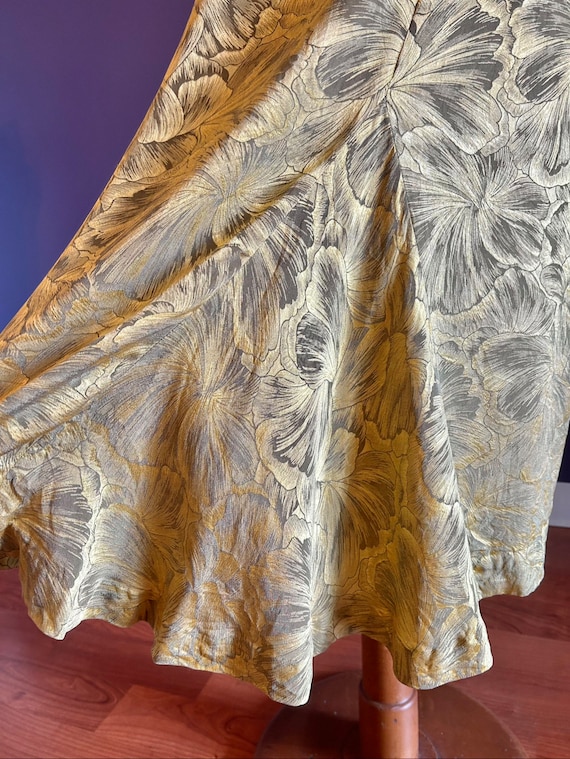 Vintage 80’s Gold Floral Dress - image 5