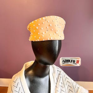 Vintage Adolfo II Yellow Felt Hat Vintage Adolfo II Yellow Felt Hat main image 4