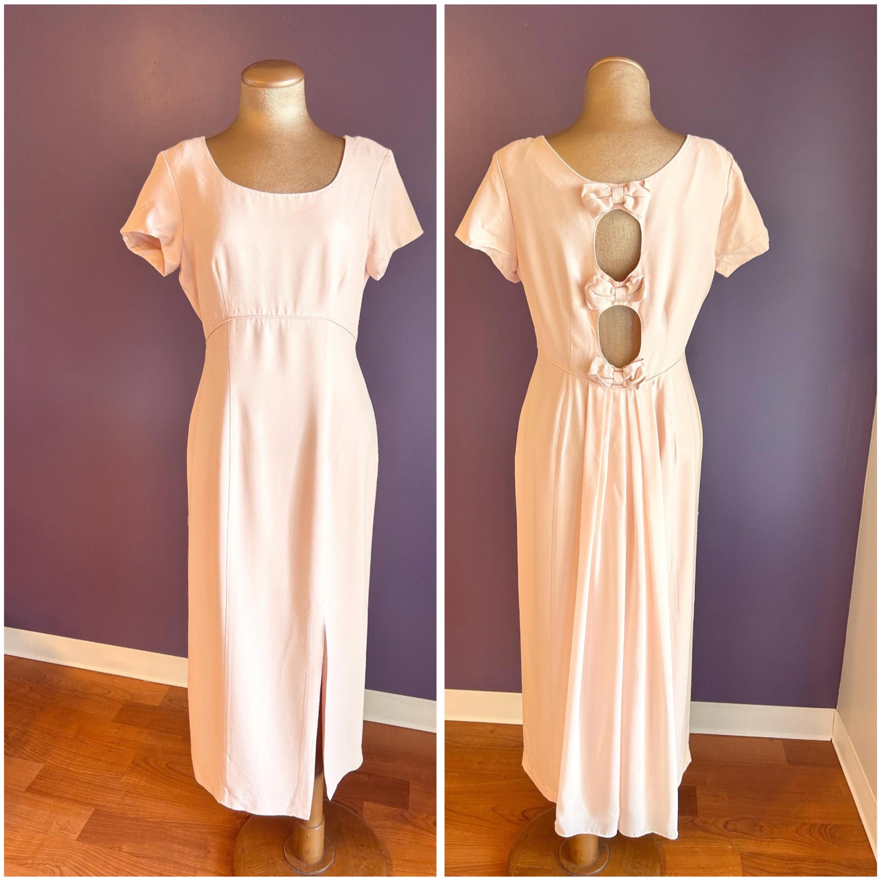 ワンピース 80s vintage satin ribbon flower dress 80s Ribbon Dress - Etsy