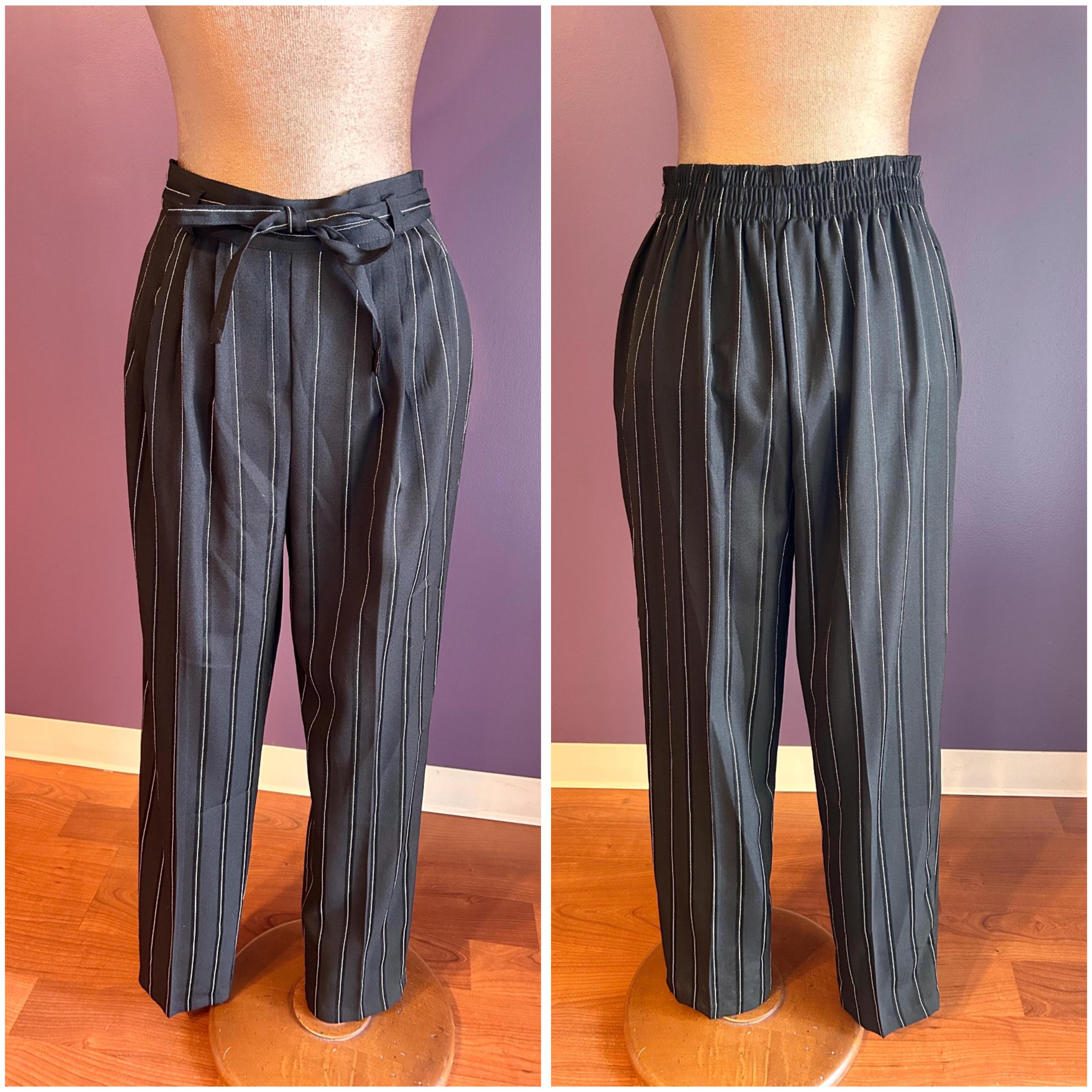 パンツ wide buggy stripe slacks used stripe wide pants buggy 80s 90s vintage 90s Striped Pants - Etsy