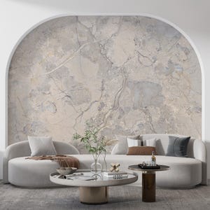 Gray Marble Look Wallpaper, Modern Living Room and Bedroom Mural Decor,  Concrete Texture Wall Mural, Removable Wallpaper, Gray Wallpaper