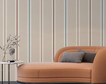 Papier peint à rayures : tissu, décoration murale amovible