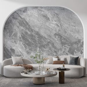 Gray Marble Look Wallpaper, Marble Art Wallpaper, Modern Living Room and Bedroom Mural Decor,  Natural Luxury Marble Wallpaper