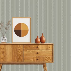 Green Minimalist Wallpaper Striped Wallpaper Peel and Stick and Traditional Wallpaper Wall Decor Room Decor