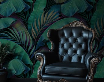 Banana Leaf Wallpaper: Modern Tropical Wall Mural