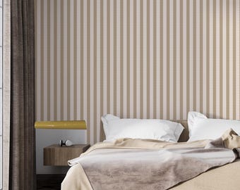 Papel de parede de tecido listrado, papel de parede removível e adesivo, papel de parede elegante e glamouroso, papel de parede clássico com listras uniformes para sala de luxo