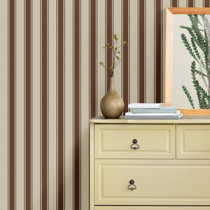Striped Fabric Wallpaper, Peel + Stick Wallpaper, Elegant Glam Peel and Stick wallcovering, Classic even stripe Wallpaper for luxury room