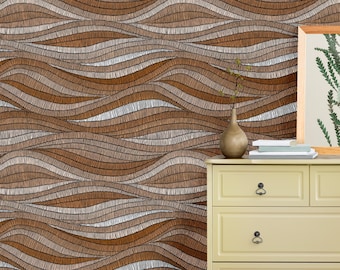Striped Fabric Wallpaper: Easy-Install Removable Wall Mural