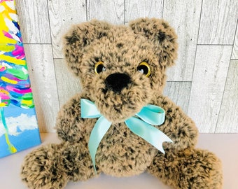 Teddy bear. Crochet teddy bear. Teddy bear toy.