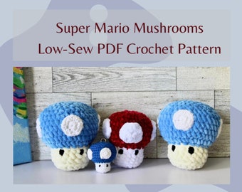 Mario Mushroom-haakpatroon Paddenstoel pluche paddenstoel haakpatroon pdf laag-naai haakpatroon Eenvoudig patroon