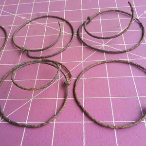 8 Rusty Broken Bed Springs Metal Rings Altered Art Supplies Steampunk Industrial Rust Dyeing Assemblage Art Collage Lot Aged Patina Lot 203