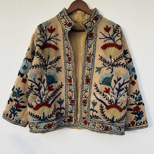 Indian Boho Suzani Jacket | Handmade Cotton Festival Coat, Gift For Her,