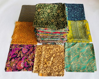 Omslagdoek zijden sjaal: milieuvriendelijke vintage Indiase sari (handgemaakt)