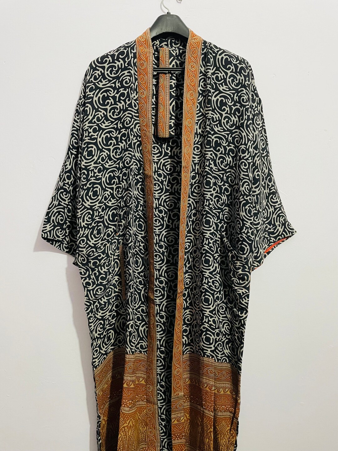 Indian Silk Kimono Women Wear Kimono Vintage Sari Kimono Etsy