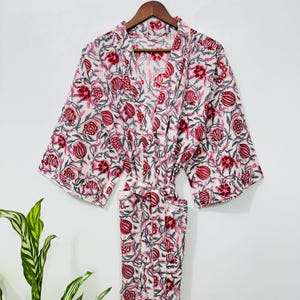 Indian Handmade Cotton Kimono, For Women, Women Light Weight Cotton Kimono, Gift For Her, Luxury Kimono,