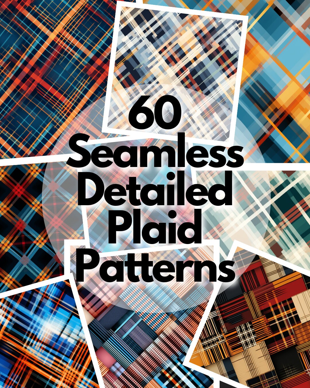 60 Seamless Plaid Pattern Pack | Digital Papers | Printable Patterns ...