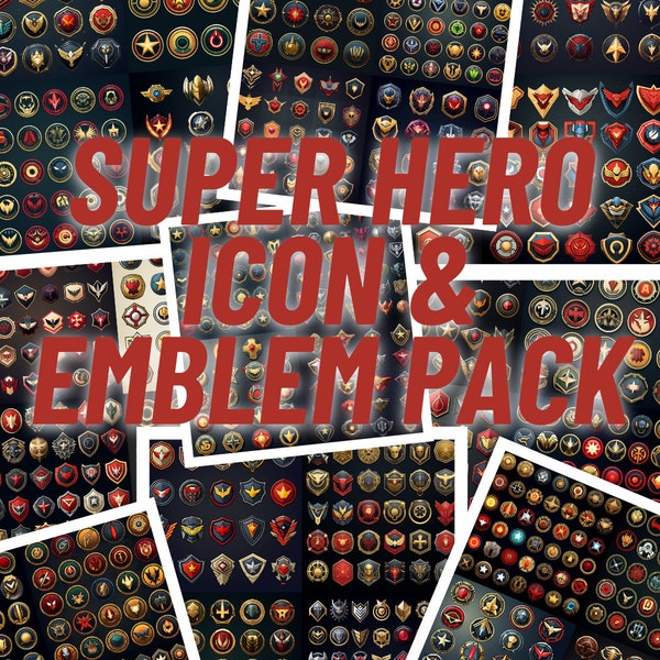 Super Hero Icon and Emblem Super Pack