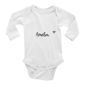 Customisable Classic Baby Long Sleeve Bodysuit