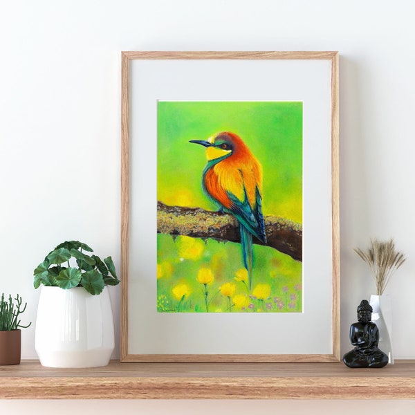 Colored Hand Free Bird Art, Bird Lover Original Art, Australian Bird Art Decoration, Original Hand Made Bird, Beautiful Australian Bird Art