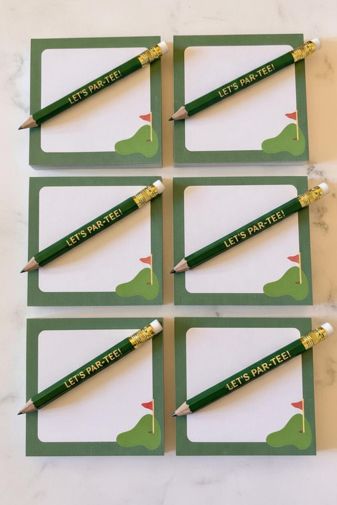 Personalized Golf Pencil & Notepad Set | Custom Golf Favors - Etsy